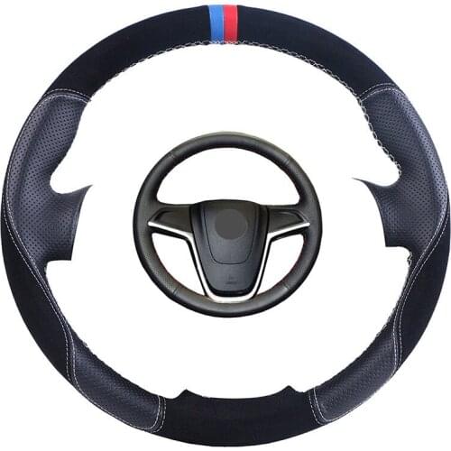 Custom Car Steering Wheel Cover For Buick Excelle XT GT Encore Opel Mokka Suede Leather Auto Steering Braid