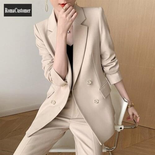 Женские модные брючные костюмы RomaCustomer China At AliExpress