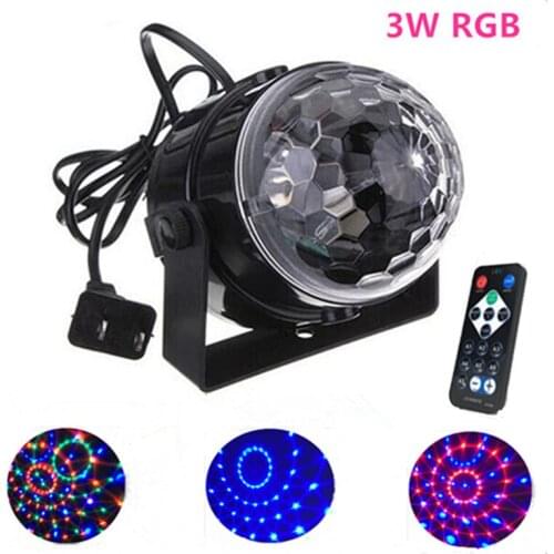 4PCS/lot Stage Lights, 3W Rotating Mini Magic Ball Effect Bar Disco DJ Party Crystal Magic Ball Lamp Home Decoration 110V220V
