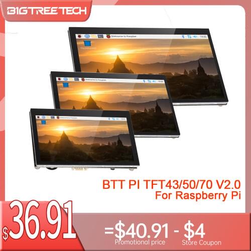 BIGTREETECH BTT PITFT50 PITFT70 PITFT43 V2.0 Touch Screen For Raspberry Pi 3 3B Plus 4B Model B Octoprint DSI 3D Printer Parts