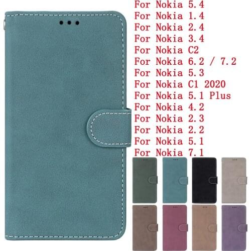 Sunjolly for Nokia 5.4 1.4 2.4 3.4 C2 6.2 7.2 5.3 C12020 5.1Plus 4.2 2.3 2.2 5.1 7.1 Flip Wallet PU Phone Leather Case Cover
