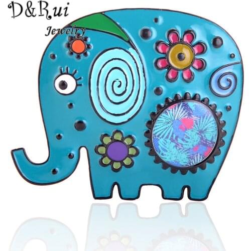 Funny Animal Elephant Brooch Pins Alloy Enamel Female Party Brooches Women Hijab Pin Up Christmas Gifts for Women Jewelry New