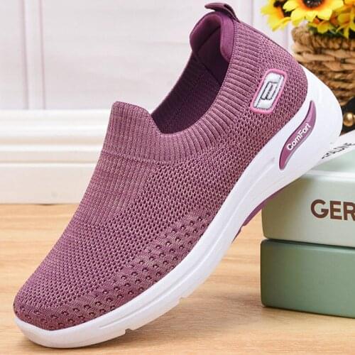 Womens Sport Loafers Sock Shoes Mesh Ladies Sneakers Basket Ballet Flats Women Luxe Femme Female Platforms Shoes Creepers