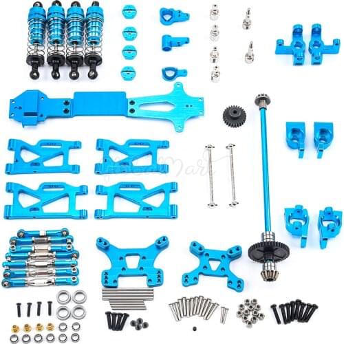 1/14 144001 Upgrade Metal Kit Spare Parts Gears Accessories Full Set RC Car Shocks Metal Steering Hub Shock Absorber For WLtoys