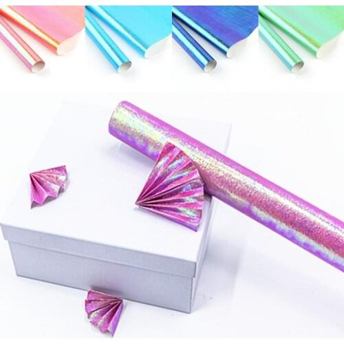 1Pc DIY Shinny Flower Wrapping Paper Multifuction Gift Packing Florist Materials Scrapbook Craft Decorative Party Supplies