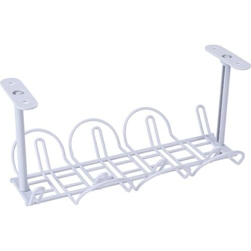 1Pc Socket Storage Rack Plug Wire Organizer Holder Table Bottom Power Cable Shelf Strong Adhesive Hanging Basket Kitchen Storage