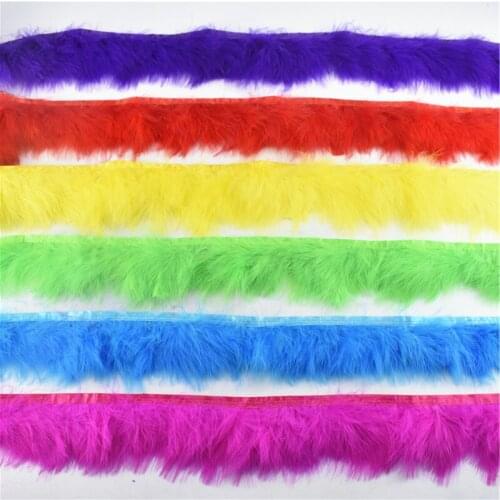 10Meters/Lot Natural Marabou Feathers Trim Turkey Feather Trim Fringe Dress White Feathers for Crafts Trims Ribbon Lace Decor