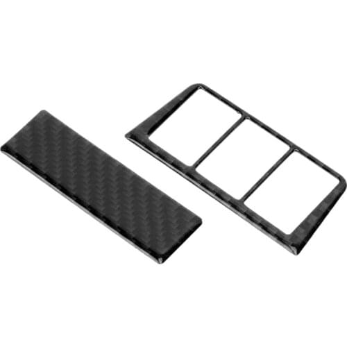 2Pcs/Set for Toyota RAV4 2006- 2012 Carbon Fiber Car Headlight Switch Cover Frame Trim Car Accessories