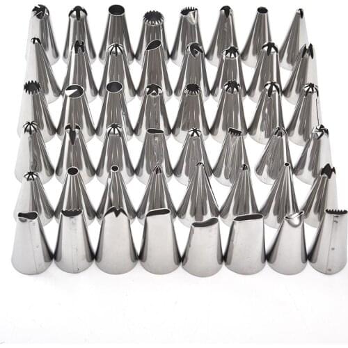 Cake Decorating 48Pcs/set Good Quality Stainless Steel Icing Piping Nozzles Pastry Tips Set Cake Baking Tools
