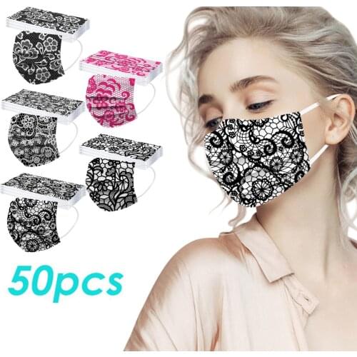 50PC Adult mascarilla cubrebocas Disposable Masks Skin Care Breathable 3 Layers Mouth Face Masks facemasks mascherina maske