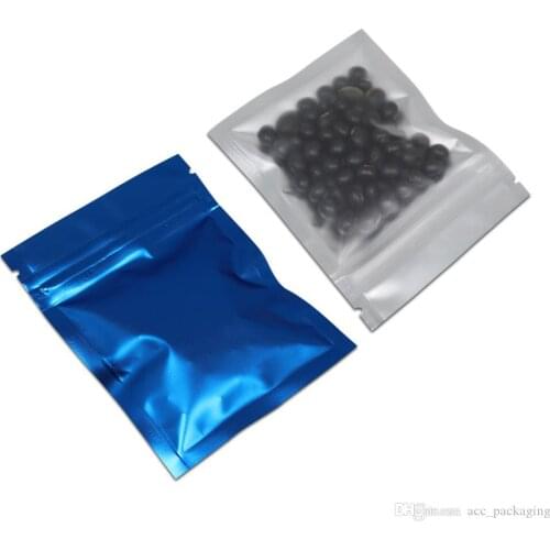 7.5*10cm Aluminum Foil Clear Packaging Bag Self Seal Zipper Lock Mylar Plastic for Zip Food Storage Lock Retail Packing Pouches