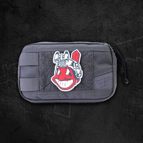 American Indian Night Vision Tactical Helmet Embroidery Patch Red Skin Smiley Military Velcro For Bag Chest Hanging Applique