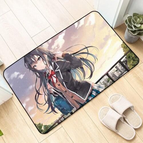 Anime My youth romantic comedy is wrong as I expected Floor Mat Carpet Decor Bedroom Anti-slip Rugs Doormat Kitchen Mats