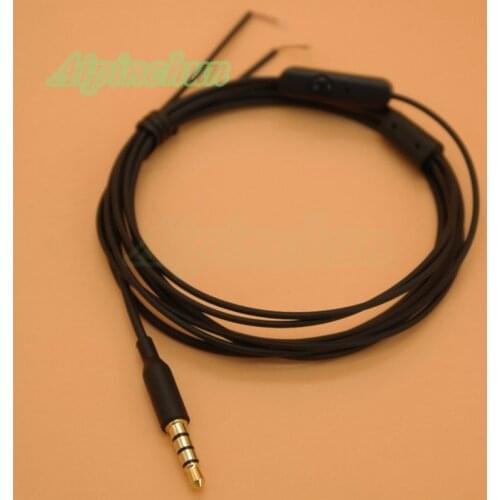 Aipinchun 3.5mm DIY Earphone Audio Cable with Microphone Repair Replacement Headphone Wire CTIA Jack 2 Colors 125cm