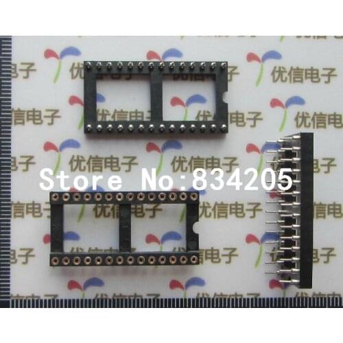 Free shipping 28P DIP circular hole IC socket Chip base wide-body connector