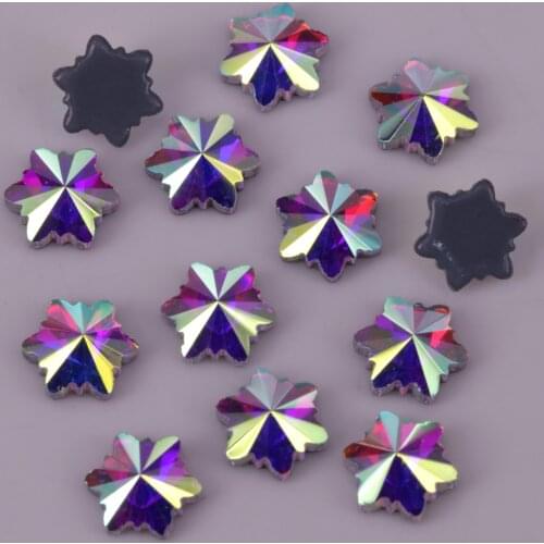 Lead Free! High Quality 6mm, 8mm, 10mm Crystal AB Edelweiss Flat Back Hotfix Rhinestones / Iron On Flat Back Crystals