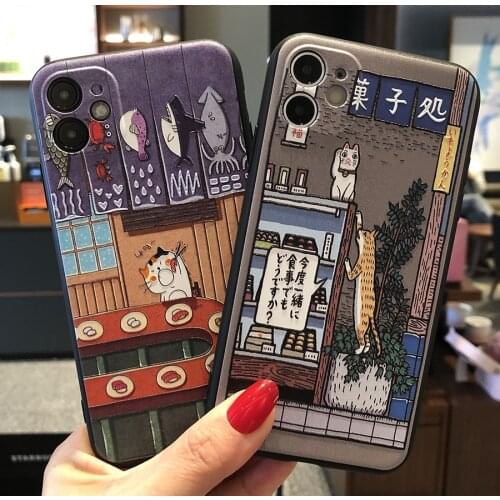 Cartoon Embossment Phone Case for iPhone 11 12ProMax 6 6S 7 8 Plus X XS MAX XR Soft Back Cover Best Personality Gift Phone Cases