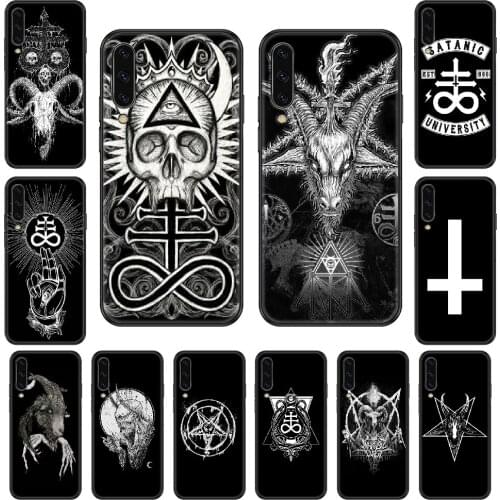 Devil Satan Phone case For Samsung Galaxy A 3 5 8 9 10 20 30 40 50 70 E S Plus 2016 2017 2018 2019 black soft shell art
