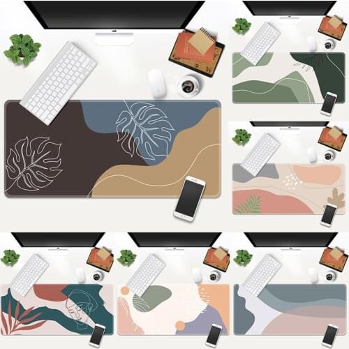 Morandi Color Mouse Pad INS Tide Large Game Computer Keyboard Office Long Table Mat Kawaii Desk for Teen Girls for Bedroom