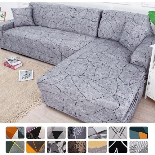 Elastic Sofa Cover Stretch Sectional Corner Couch Cover Universal Cover For Living Room 1/2/3/4 Slipcover,L Shaped need buy 2pcs