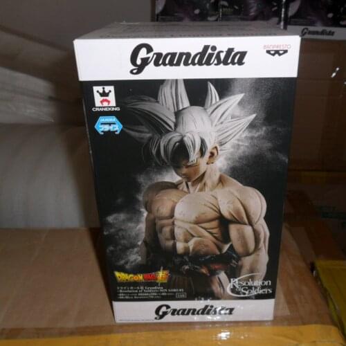 BANDAI Banpresto DRAGON BALL Grandista ros Gros Son goku Free heart Gray hair Anime Toys Figure BP38075