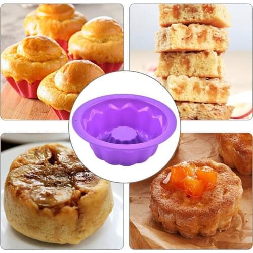Baking Cups Non Sticker Safe Silicone Reusable Baking Cups Easy Clean Pastry Muffin Bread Cake Molds for DIY Baking Cases