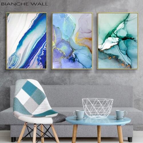 Geometric Agate Marble Abstract Canvas Painting Nordic Posters and Prints Wall Art Pictures for Living room Modern Home Decor
