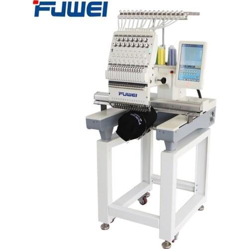 Fuwei Computer embroidery machine single head 15 needles ready-to-wear embroidery flat embroidery cap embroidery socks embroider