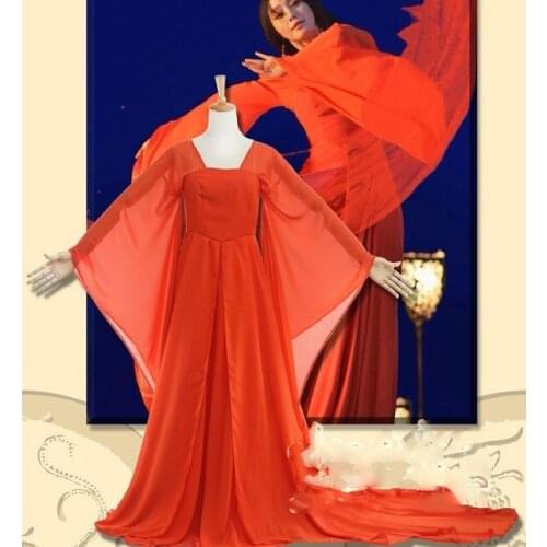 Red Chiffon Classical Dance Costume Tang Princess Hanfu Costume for Latest TV Play Lady of the Dynasty