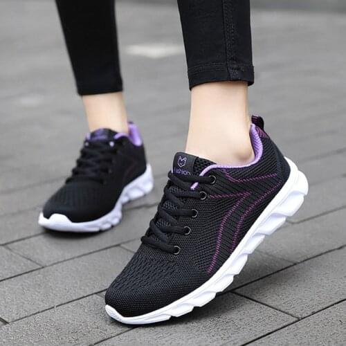Mesh breathable sneakers women shoes fashion lace up flat shoes woven soft comfortable light casual shoes female plus size new