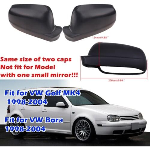 Matte Black Rearview Mirror Cap, Wing Side Mirror Cover Housing For Golf 4, MK4, Bora,Passat B5, 1999-2004 ,Car Accessories