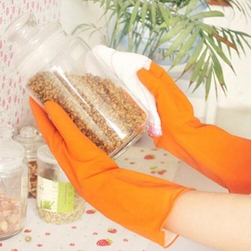 Latex Waterproof Housework Kitchen Toilet Storage Cleaning Gloves Non-slip Winter Dishwashing Clothes Rubber Gloves