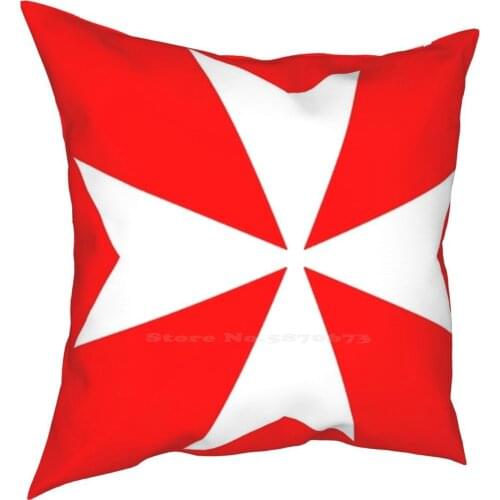 Malta Maltese Amalfi Cross Maltese Cross Knights Ler White On Red. Bedroom Office Hug Pillowcase Malta Maltese Amalfi Cross