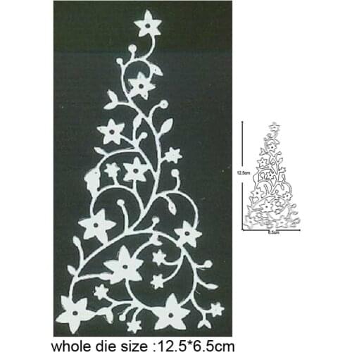 Metal Cutting Dies Christmas Tree Wildflowers die cut DIY Scrapbooking dies Photo Craft dies Handmade Card Punch Art Cutter Dies