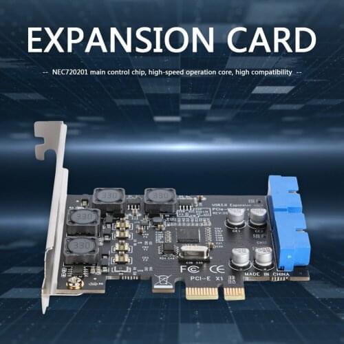 USB 3.0 PCI Express Expansion Module Front PCI-E to 19/20 Pin Header Adapter Portable External Expansion Card Adapter