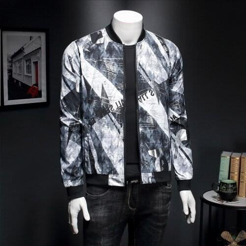 Men 2020 Spring Pilot Sportswear Bomber Jacket Fashion Printing Casual Mens Jackets Coats Outwear