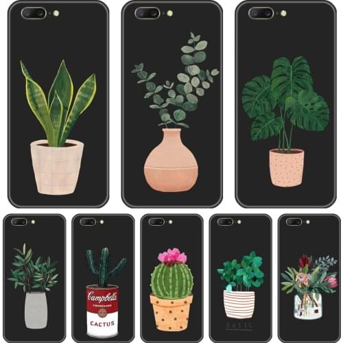 Soft Phone Case Silicone For OnePlus 7 7 Pro 6 6T 5 5T 3 3T Cactus Potted Flowers Back Cover For One Plus 3 3T 5 5T 6 6T 7 7 Pro