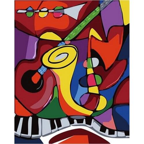 GATYZTORY 40x50cm Frameless acrylic painting by numbers abstract on canvas music paint kits Home Decor Gift Canvas art oil Drawi