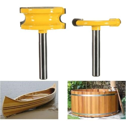 2Pcs 1/4 Inch Shank Flutes Bead Router Bits Set Wood Cutter Woodworking Tool for Wood Woodwork Tungsten Carbide