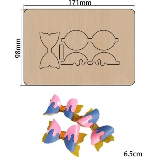 2021 New Wavy bow Cutting Dies Wooden Knife Die Compatible With Most Manual Die Cut Cutters