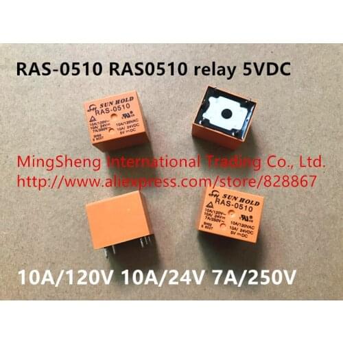 Original new 100% RAS-0510 RAS0510 relay 5VDC 10A/120V 10A/24V 7A/250V