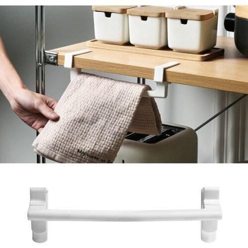 Plastic Hanging Holder Towel Rack Japanese Cupboard Cabinet Door Back Bathroom Shelf Rack Home Organizer Long Wall Hook