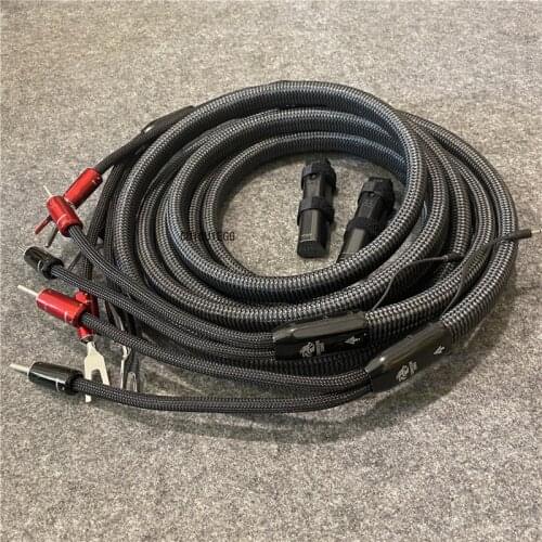 Dragon Zero Full-Range Speaker Cable Solid PPS Silver 72V DBS Biwire HiFi Audio Line Spade & Banana Plug