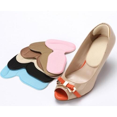 Durable T-Shape Thread Thicker Rear Foot Wear Sticker High Heels Soft Anti-slip Inserts Shoe Accessories Leather Wear Insoles