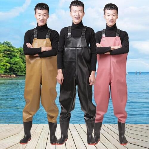 Fly Fishing Waders Clothing Portable Chest Overalls Mens Waterproof Clothes Wading Pants Breathable Stocking Foot X284G