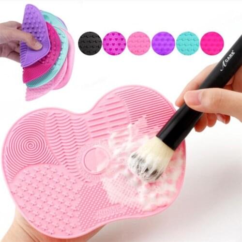 Silicone Makeup Brush Cleaner Foundation Makeup Brush Scrubber Board Pad Make Up Washing Brush Gel Cleaning Mat Hand Tools