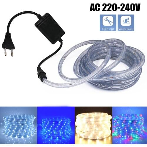 220V LED Strip IP67 Waterproof Neon Sign LED Light Christmas Party Decoration Outdoor Rainbow Tube Rope Light
