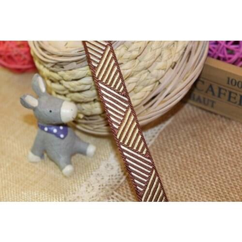 20yards/lot wide 1.7cm Woven Jacquard Ribbon trilateral design for curtain and clothing accessory LS-0980