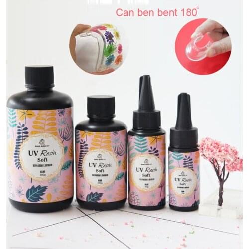 UV Resin Soft Glue Ultraviolet CuringSolar Cure Sunlight Activated for DIY Jewelry Making handmade crafts Dry-Flower Phone Cases