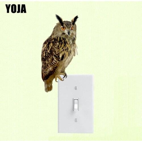 YOJA Mysterious Owl Decor Switch Sticker Wall Room Bedroom Decals Personalized 10SS0021
